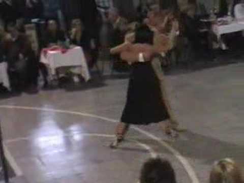 Andres Laza Moreno  and  Samantha Dispari  are  dancing  to  a  tango