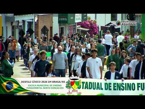 Desfile Cívico 2026 em Braga/RS