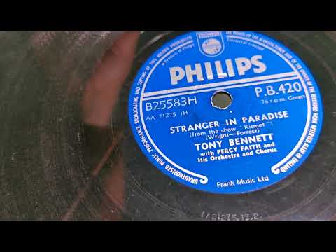 Stranger In Paradise ~ Tony Bennett ~ 1954 Philips 78rpm ~ 1970 Ultra 6454 Record Player