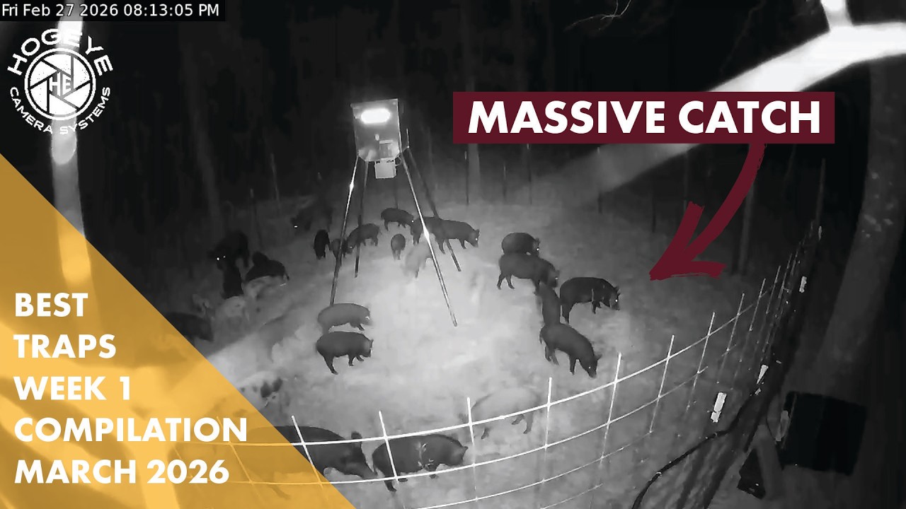 Loaded Feral Hog Traps! | Trap Compilation | March Week 1 - HogEye Cameras