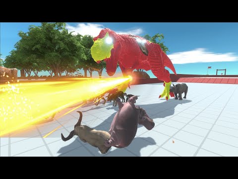 Escape from IRONMAN T REX -Animal Revolt Battle Simulator