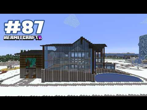 Hermit Holmdel Welcome Center Roof and Stable! (feat. Xisuma) — HermitCraft 10: ep 87