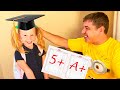 Nastya and how important it is to study well at school. Story for kids