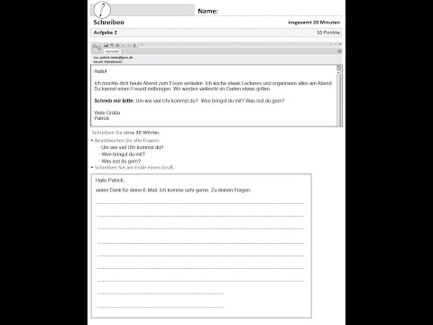 ÖSD A1 | E-MAIL SCHREIBEN |  Nr. 102