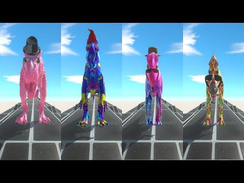 Colors Animal Speed Race get a pink Pig - Colored Animals Races in Animal Revolt Battle Simulator