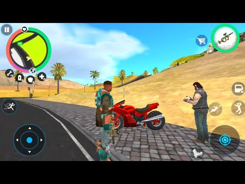Real gangster crime new version game | New place fighting robot police with bike | Android gameplay
