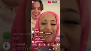 DOJA CAT AND HER BOYFRIEND HAVE FUN ON LIVE