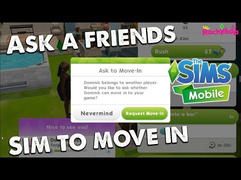 Part of a video titled How to MOVE IN ANOTHER PLAYERS SIM in The Sims Mobile