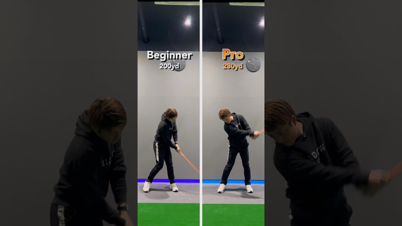 200yd→280yd !? 頭の向きで飛距離が変わる！#ゴルフ #골프 #golf