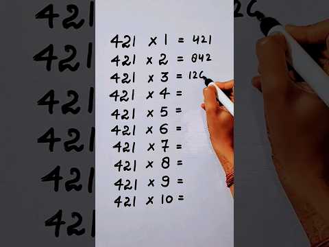 Write the Table of 421 in 18 second only..#maths #mathshack #mathematicks ‎@study_care0 