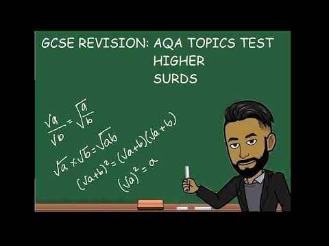 GCSE REVISION: AQA GCSE Maths Higher Topic Test - Surds