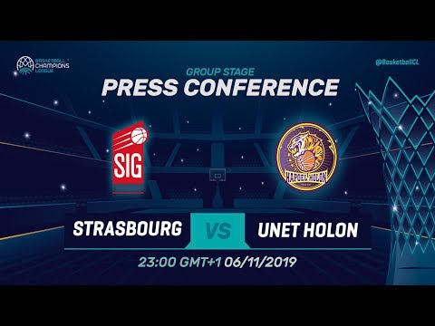 SIG Strasbourg v UNET Holon - Press Conference - Basketball Champions League 2019-20