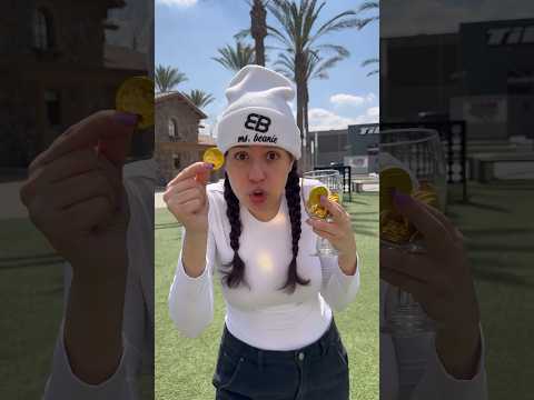 REAL COIN VS CHOCOLATE COIN CHALLENGE #msbeanie @akana_official