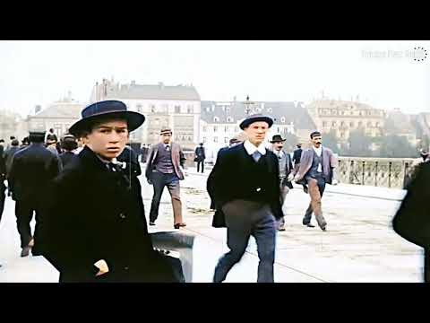 View of the Basel City Switzerland 1896 | AI Colored Video with Music