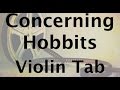 Learn Concerning Hobbits on Violin - How to Play Tutorial