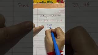 Find LCM by Division Method | Problem Solving | #maths #cbse #icse #board #yt #newshorts #shorts