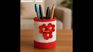 Crochet Pen Holder Design Model. #knittig #crochet #handmade #diy #crochetpatterns