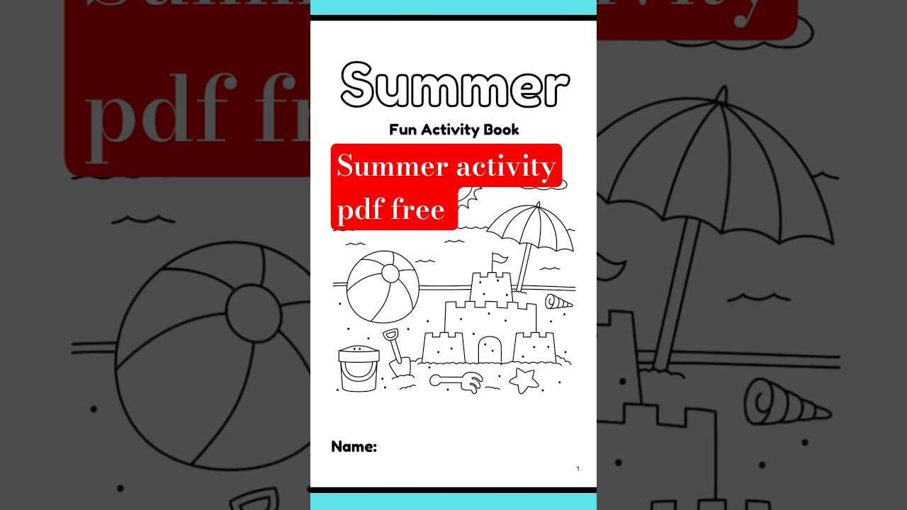summer activity pdf free | summer vacation worksheets | activity worksheet for preschool | free pdf