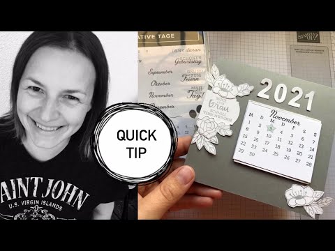 Quick Tip #7 - Kalender Stempeln mit Kreative Tage