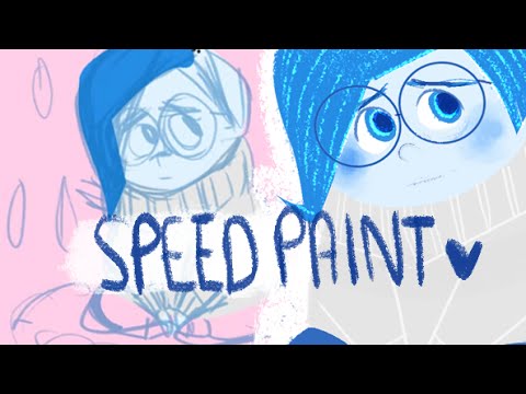 INSIDE OUT- Sadness Speed Painting.