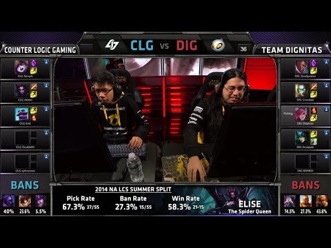 CLG vs Dignitas | S4 NA LCS Summer split 2014 W6D2 | CLG vs DIG G3 Full game HD