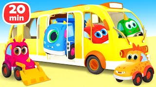 Sing with Mocas! The Wheels On The Bus song for kids &amp; more nursery rhymes for babies.