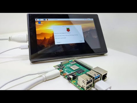 Raspberry Pi 4, Waveshare 7inch HDMI Capacitive Touch Screen Unboxing and First Use