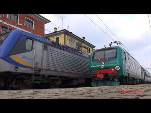 PRECEDENZE E PARTENZE DELLE E.464 IN STAZIONE A BORGO S.  DALMAZZO. (CN) GIOV. 18 - 2 - 2021.