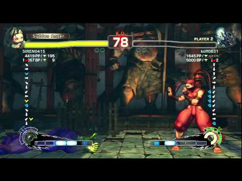 SIREN0415 [Ibuki] vs. koff0831 [Seth] | SSF4 Arcade Edition