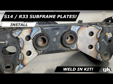 Gktech S14 S15 R33 R34 Subframe Weld In Reinforcement Plates - Install