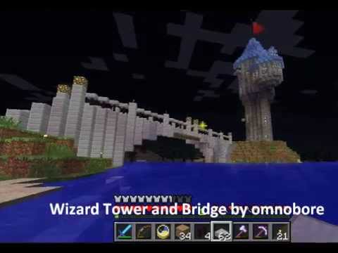 minecraft Wizard Tower and bridge