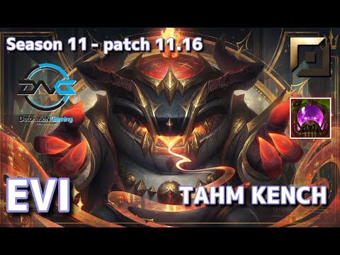 【韓国サーバー/M1】DFM Evi タムケンチ(Tahm Kench) VS カミール(Camille) TOP - Patch11.16 KR Ranked【LoL】