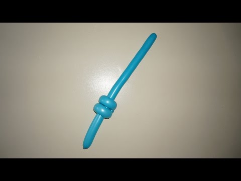 One balloon lightsaber. How to make balloon lightsaber