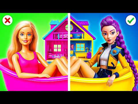 Barbie vs Rumi: Who Has the Best Dollhouse? 😱 | Fun Challenge