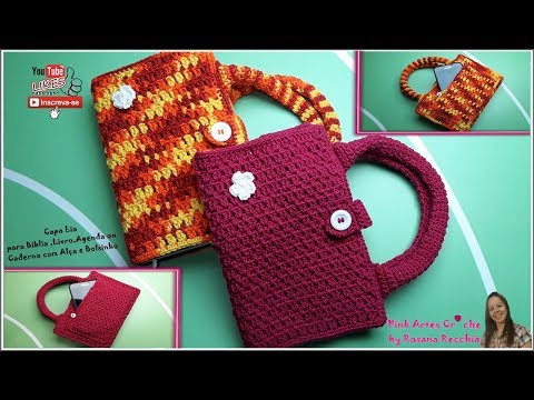 👊# Capa Lia para Bíblia Livro Agenda Caderno com Alça e Bolsinho