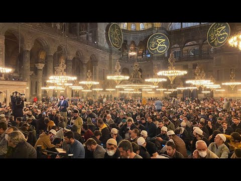 Recitation of Salawat before the Tarawih prayers at the Ayasofya in #Istanbul. ❤