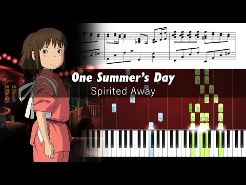 Joe Hisaishi - One Summer's Day (Spirited Away) - Piano Tutorial with Sheet Music