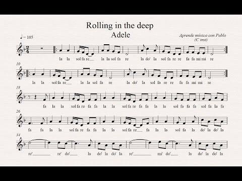 ROLLING IN THE DEEP: (flauta, violín, oboe...) (partitura con playback)