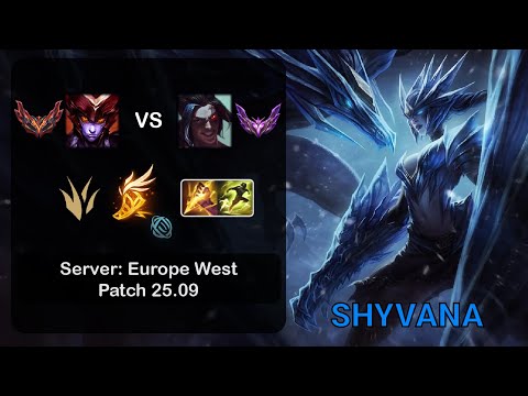 Shyvana Jungle vs Kayn - EUW GrandMaster - Patch 25.09