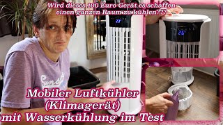 Mobiler Luftkühler (Klimagerät) mit Wasserkühlung im Test / Schafft dieses Gerät ein Raum zu kühlen?