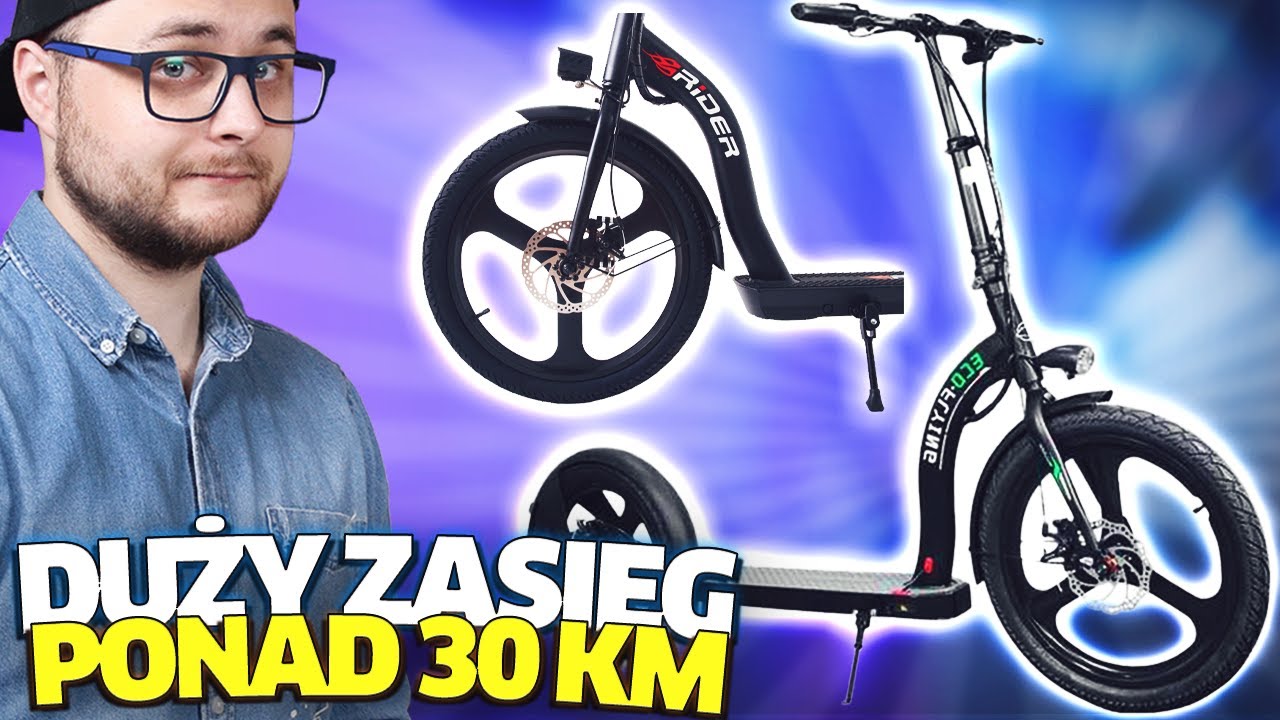 HULAJNOGA ELEKTRYCZNA Z ZASIĘGIEM 30 KM I DUŻYMI KOŁAMI 🛴 Manta MES2003J BIG CITY RIDER