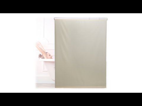 Store de baignoire beige Largeur : 60 cm