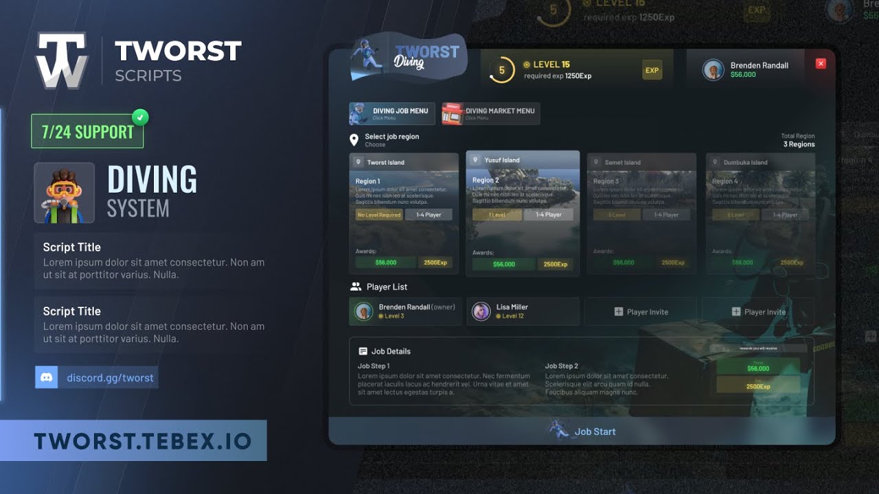 [Multiplayer Diving Job] OPEN QB ESX QBOX video 1