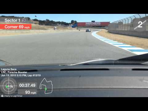 2005 Elise @ Laguna Seca 6/13/15 1:46.81 chasing a 991 GT3 (PCA Central Coast)