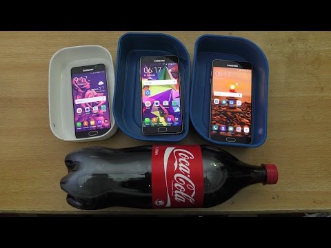 Samsung Galaxy A7 vs A5 vs A3 (2016) - Coca-Cola Test (4K)