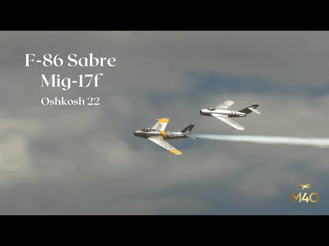 F-86 Sabre & Mig-17f Demo at EAA Oshkosh 2022 #eaa