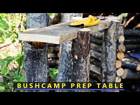 Natural Bushcraft Prep Table | Bushcamp | Delicious Campfire Meal