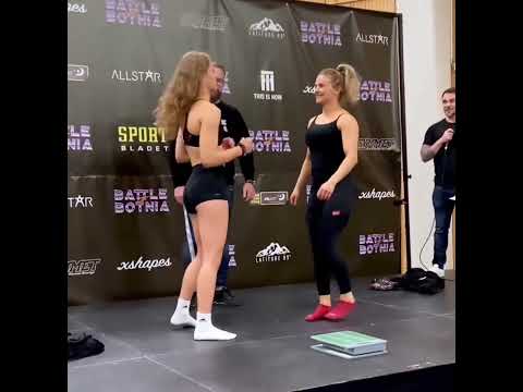Astrid Vikgren vs. Pia-Marja Huhtamaki - Weigh-in Face-Off - (Battle of Botnia 7) - /r/WMMA