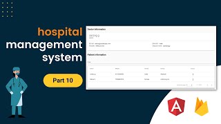 Hospital Management System using angular and firebase | Angular Material | Firebase CRUD | Part 10
