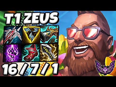 T1 Zeus Gangplank vs Jax [ TOP ] Patch 12.19 Ranked Master NA ✅